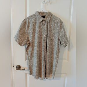 Bonobos XXL Tailored Fit Short Sleeve Shirt - NWOT Stretch Cotton Leaf Print